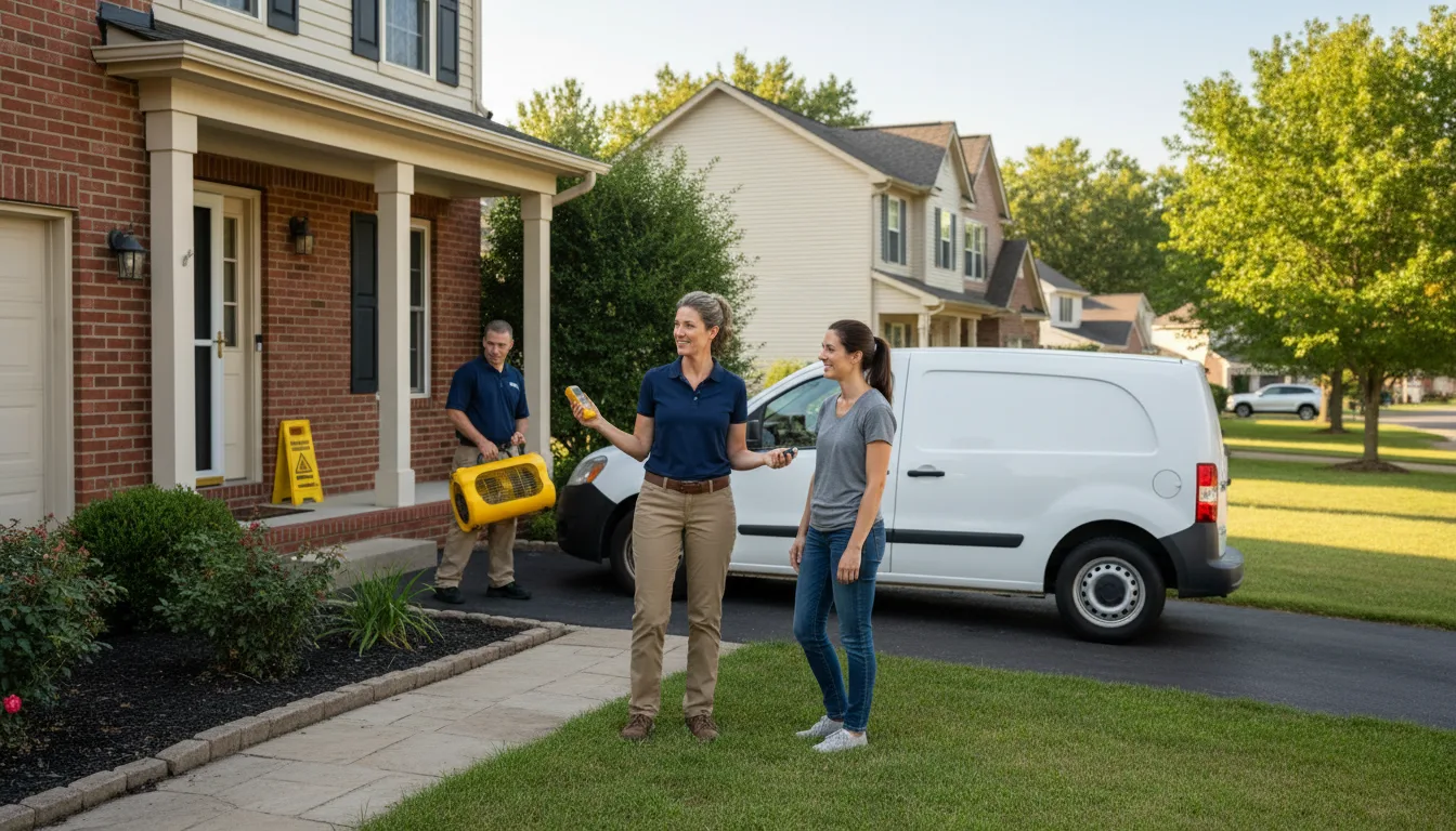Residential water damage restoration in Curtis, AR